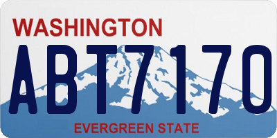 WA license plate ABT7170