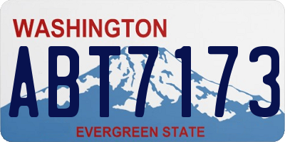 WA license plate ABT7173
