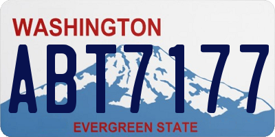 WA license plate ABT7177