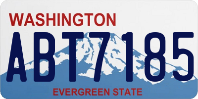 WA license plate ABT7185