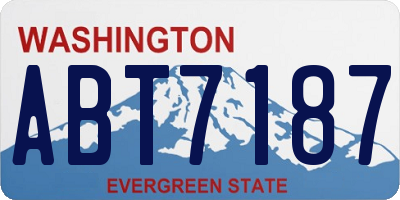 WA license plate ABT7187