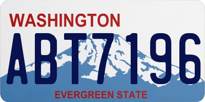 WA license plate ABT7196