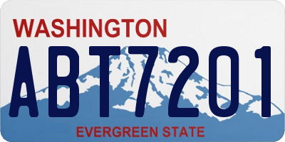 WA license plate ABT7201