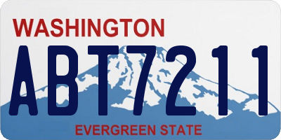 WA license plate ABT7211