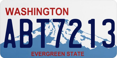 WA license plate ABT7213