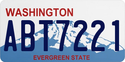 WA license plate ABT7221