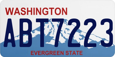 WA license plate ABT7223