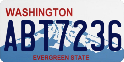 WA license plate ABT7236