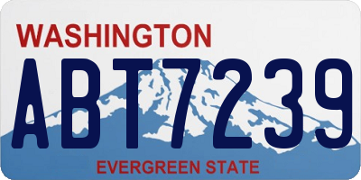 WA license plate ABT7239