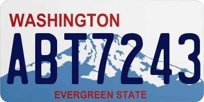 WA license plate ABT7243
