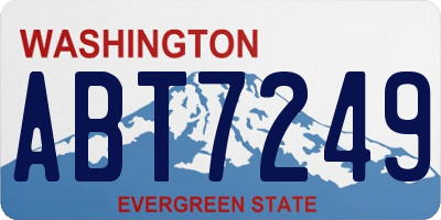 WA license plate ABT7249