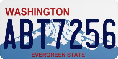 WA license plate ABT7256