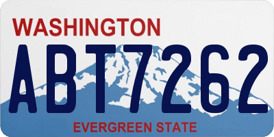 WA license plate ABT7262