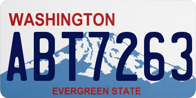 WA license plate ABT7263