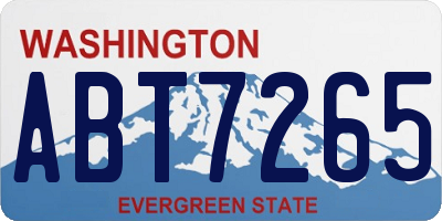 WA license plate ABT7265