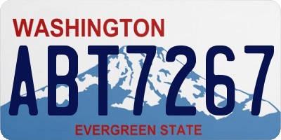 WA license plate ABT7267