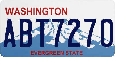 WA license plate ABT7270