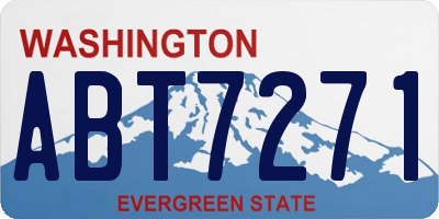 WA license plate ABT7271