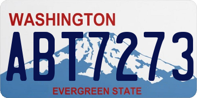 WA license plate ABT7273