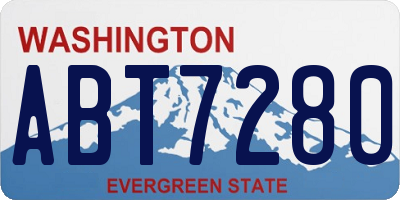 WA license plate ABT7280