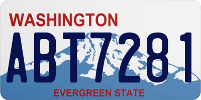 WA license plate ABT7281