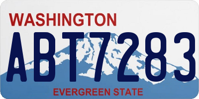 WA license plate ABT7283