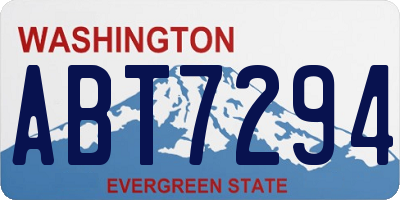 WA license plate ABT7294