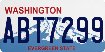 WA license plate ABT7299