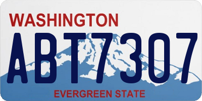 WA license plate ABT7307