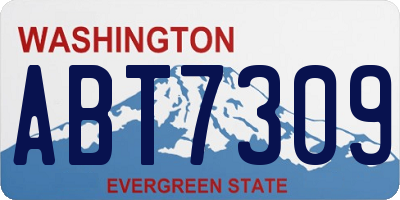 WA license plate ABT7309