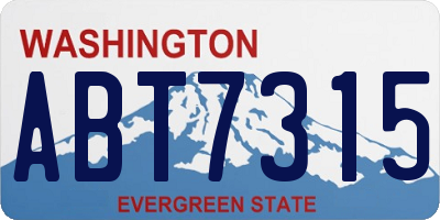 WA license plate ABT7315