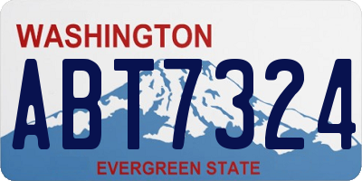 WA license plate ABT7324