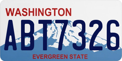 WA license plate ABT7326