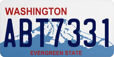 WA license plate ABT7331