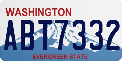 WA license plate ABT7332