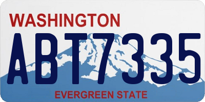 WA license plate ABT7335