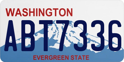 WA license plate ABT7336