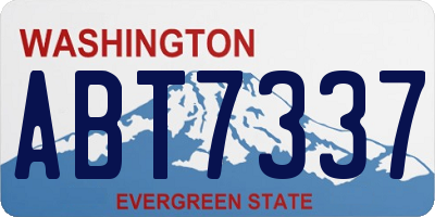 WA license plate ABT7337