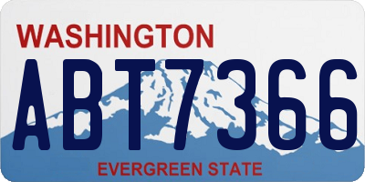 WA license plate ABT7366