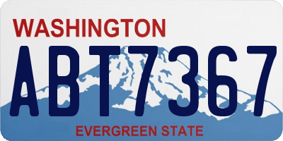 WA license plate ABT7367