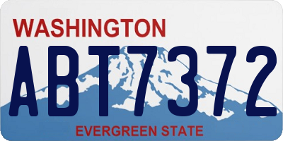 WA license plate ABT7372