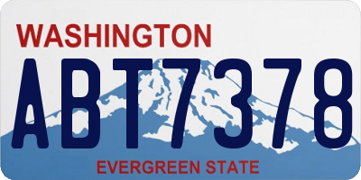 WA license plate ABT7378