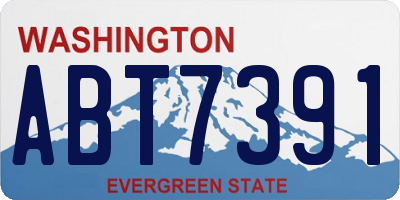 WA license plate ABT7391