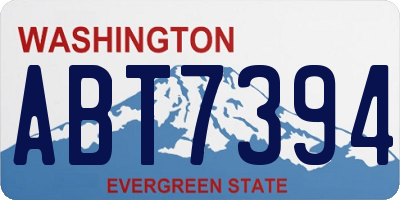 WA license plate ABT7394