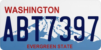WA license plate ABT7397
