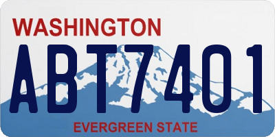 WA license plate ABT7401