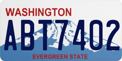 WA license plate ABT7402