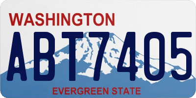 WA license plate ABT7405