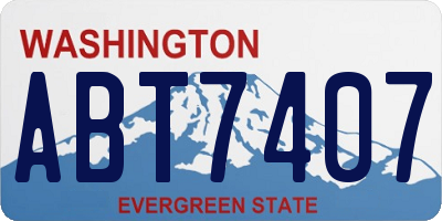 WA license plate ABT7407