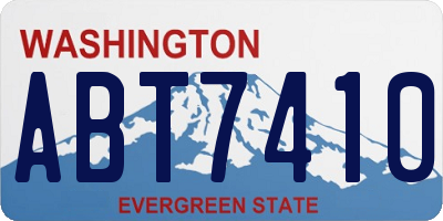 WA license plate ABT7410
